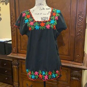 Mexican Embroidered Blouse